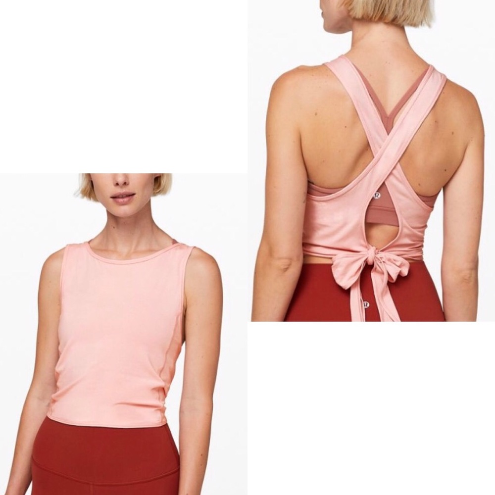 lululemon tie back tank top